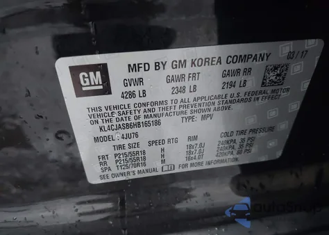 2017 Buick Encore Preferred z USA, uszkodzony, nr VIN KL4CJASB6HB165186